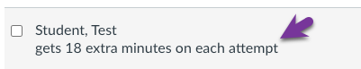 Example of extended time
