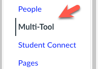 Multi-Tool in course menu
