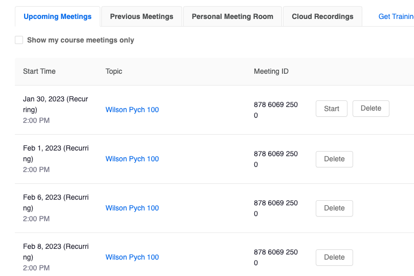 Series of Meetings Scheduled