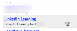 Locate and Click Linkedin Learning