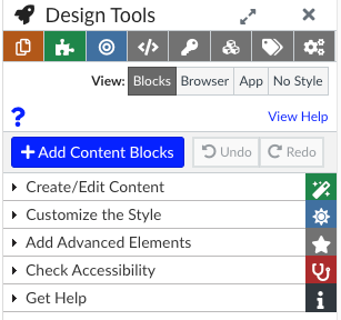 Design Tools old sidebar